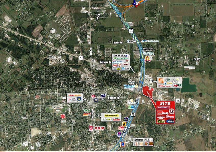 Alvin marketplace area map and site